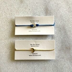 Star Bracelet Moon beac Silver Plated Adjustable Target bracelet combo